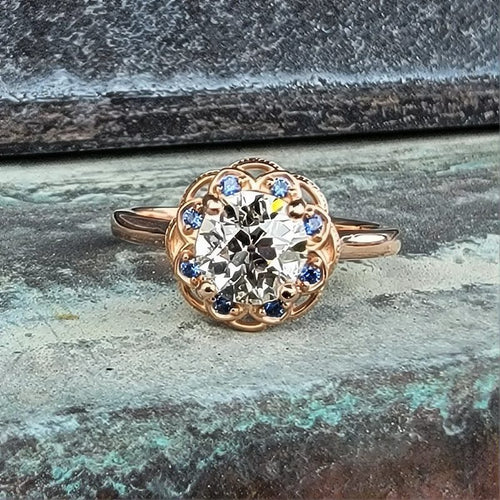 Yogo Sapphire and Diamond Earrings