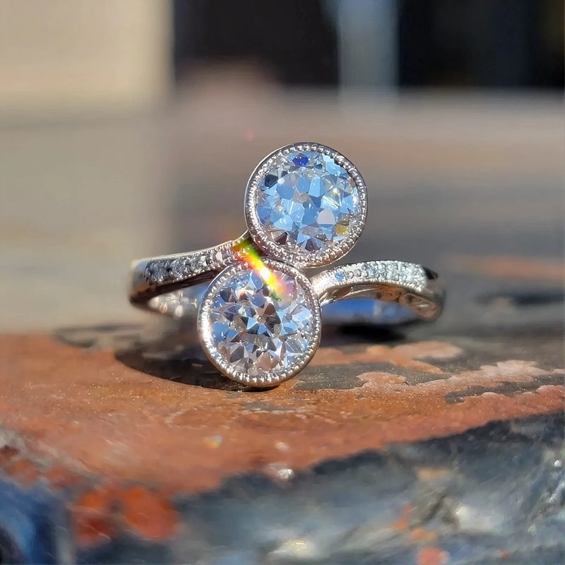 Ombré Sapphire Engagement Ring