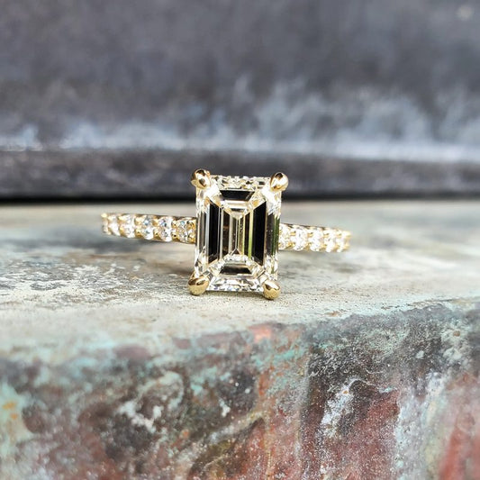 Rose Gold Three-Stone Engagement Ring