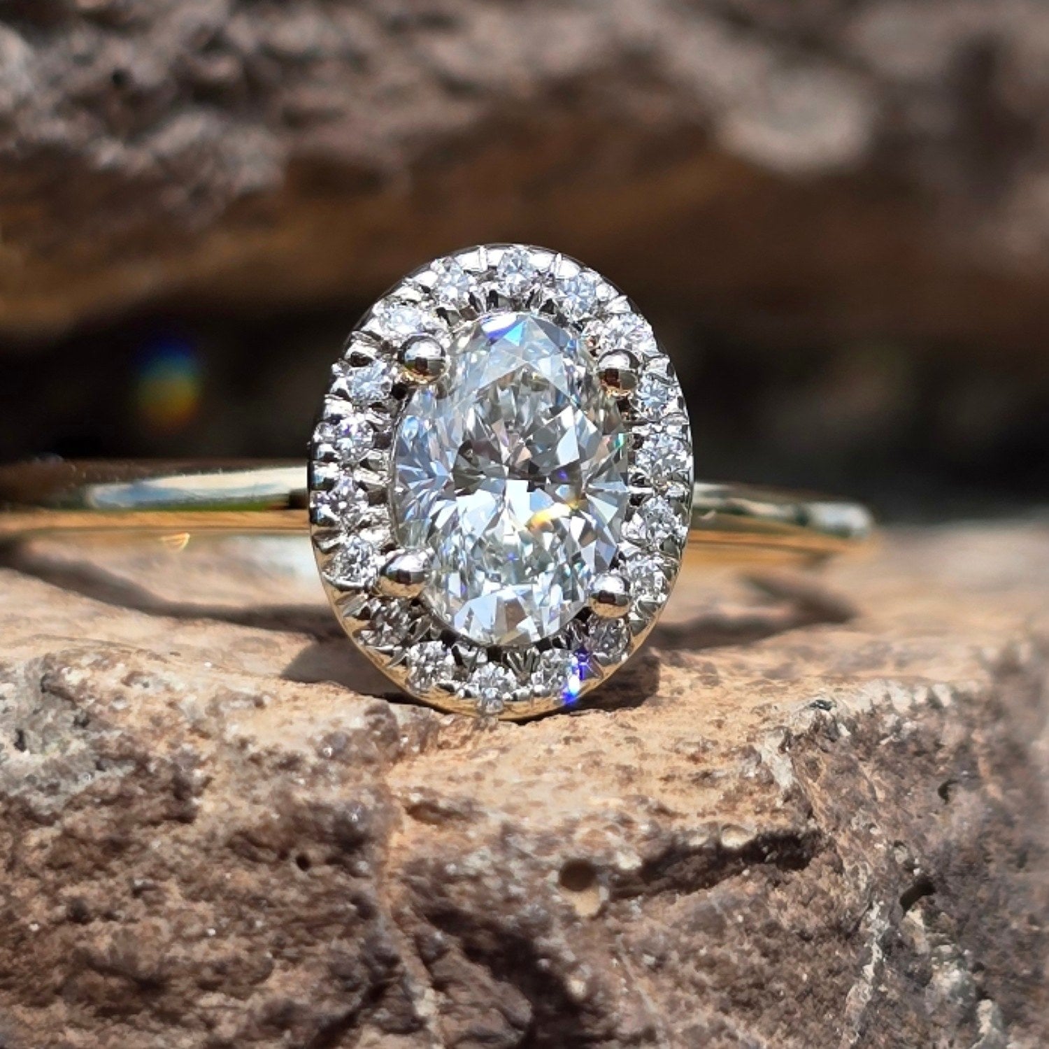 Beautiful Halo Engagement Ring!