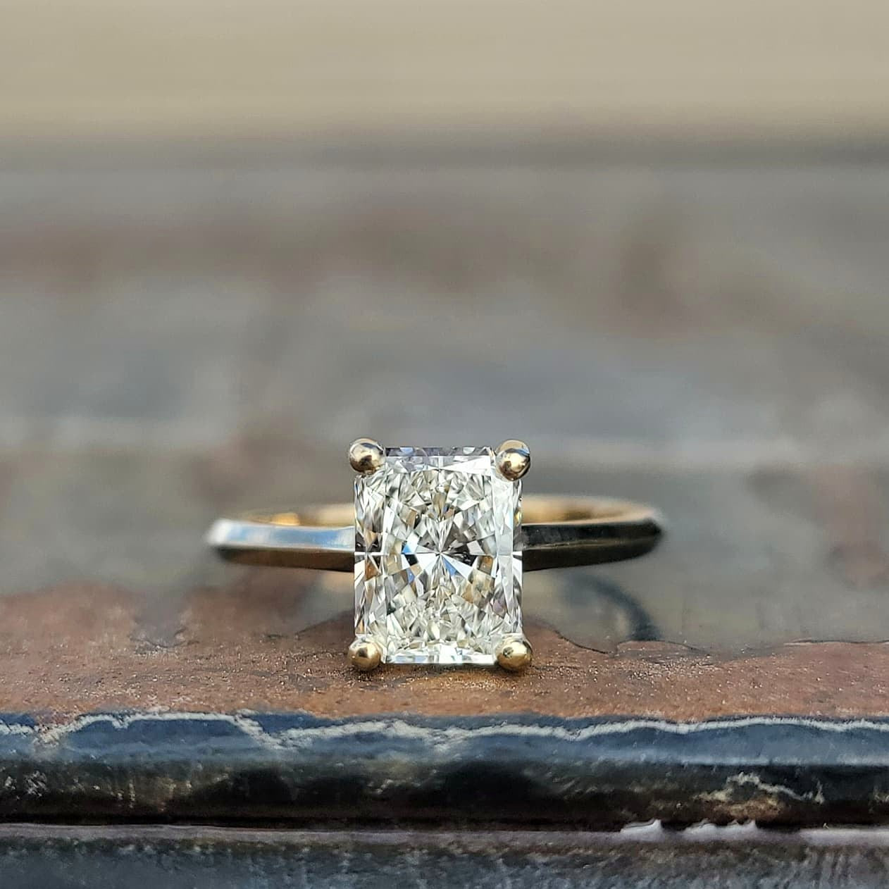 Emerald Cut Diamond Solitaire Ring