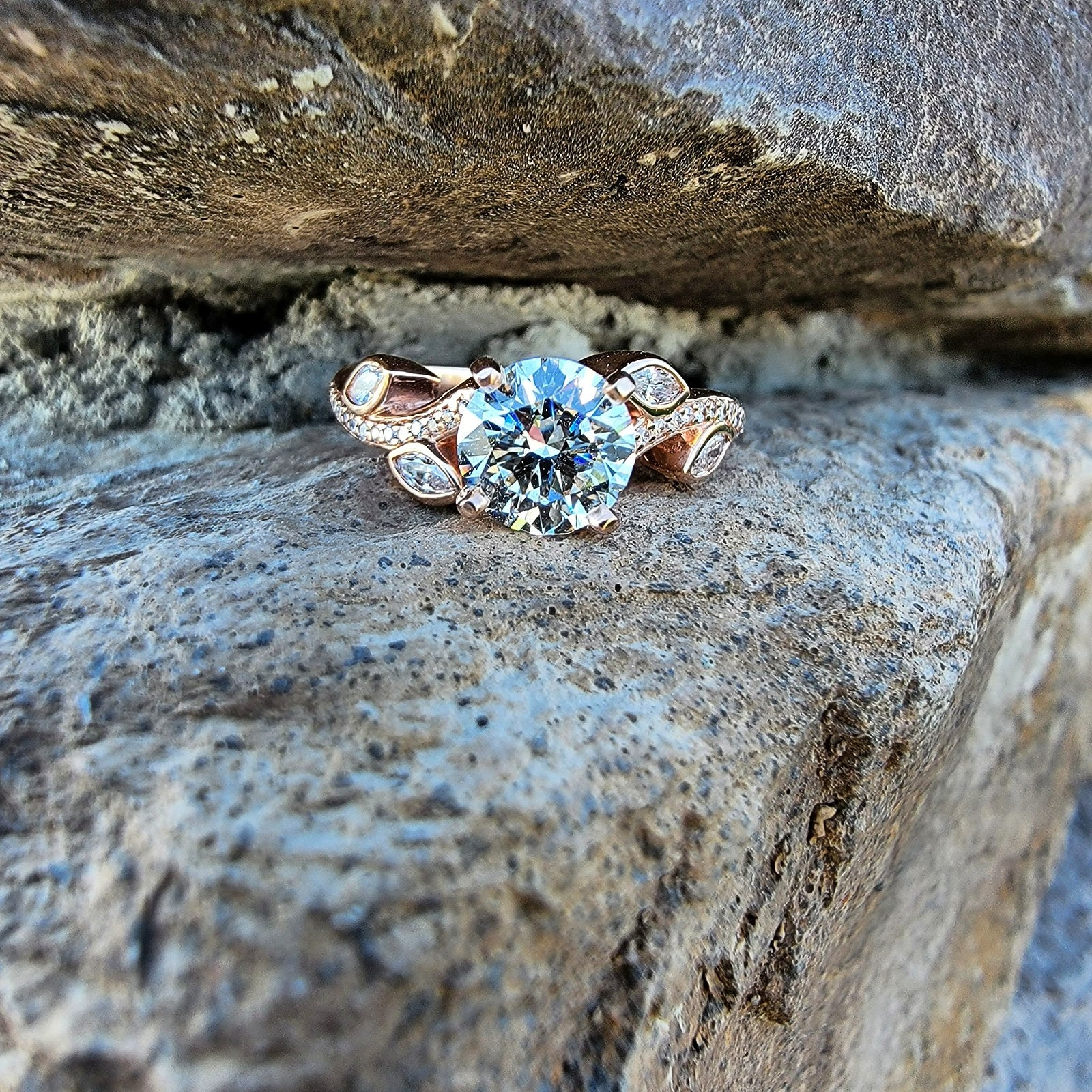 Vine Setting Diamond Ring