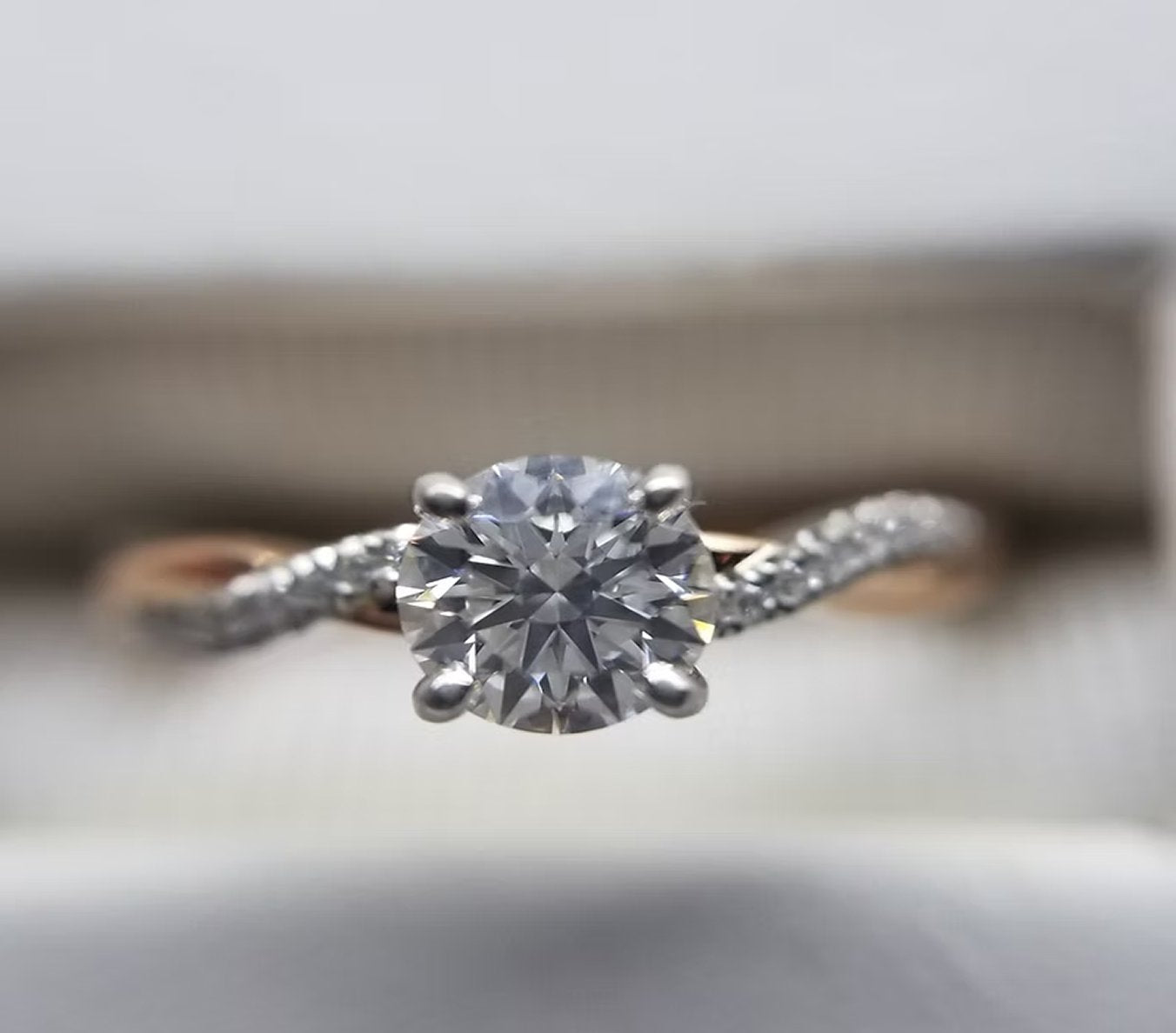 Two Tone Engagement Ring