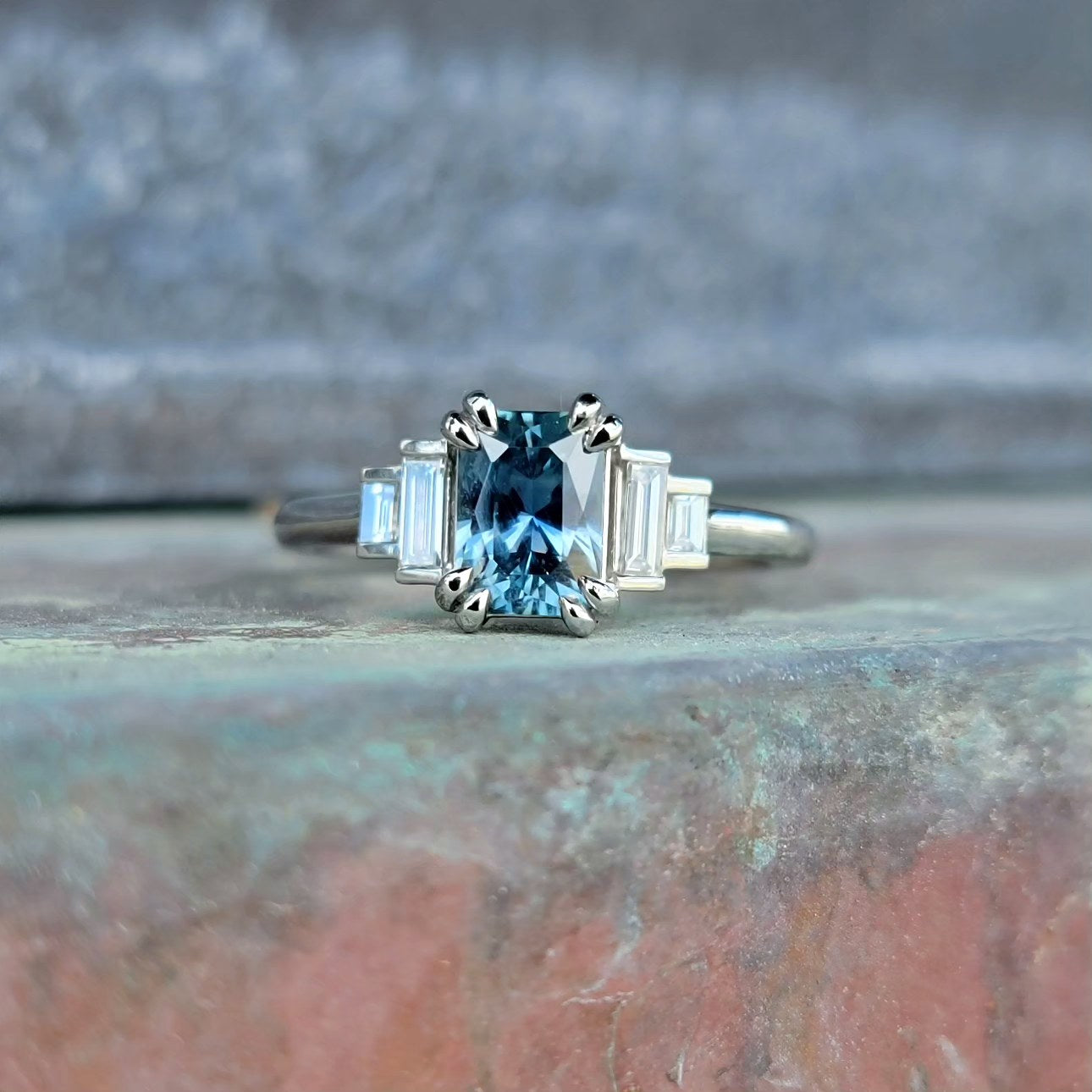 Emerald Cut Sapphire Ring